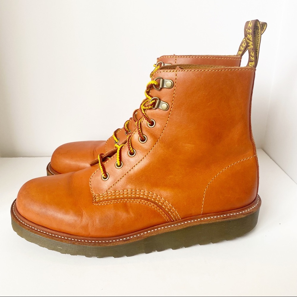 Dr. Martens Teagan Breech Brown Leather 7 Eyelet Boots. Size 11